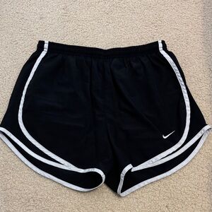 Nike Women's Black Shorts with White Piping